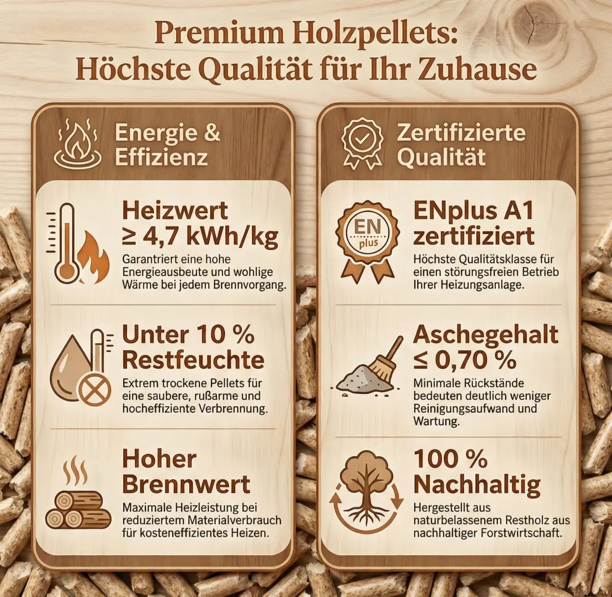REKORD Premium Holzpellets A1 ENplus - Palette 990 kg – Bild 5
