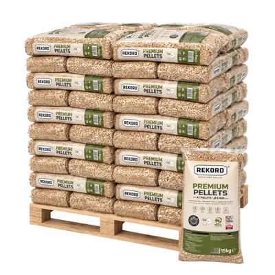 Rekord Holzpellets Weichholz 6 mm ENplus A1 990 kg Palette