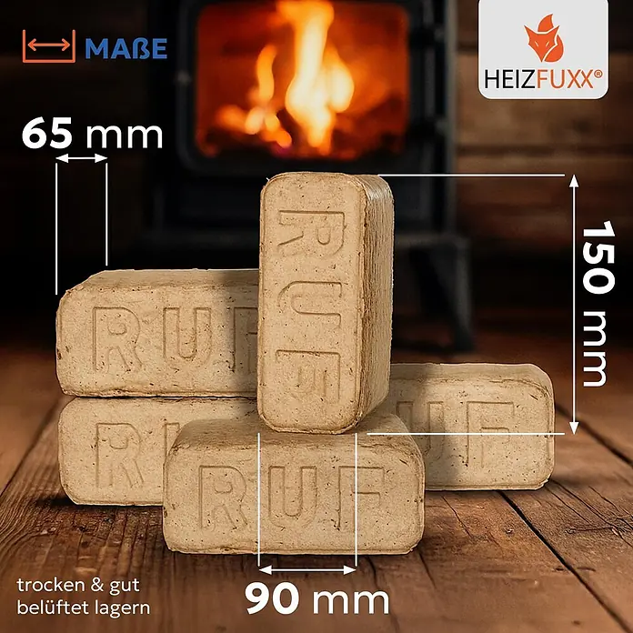 RUF Original Blue Holzbriketts Nadelholz 10kg x 30 Gebinde 300kg Palette – Bild 3